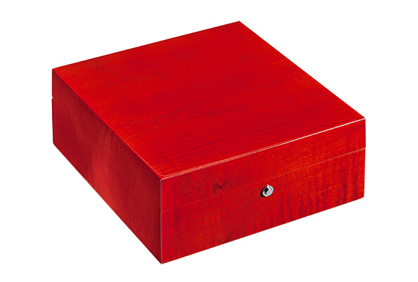 6只装红色虎斑钢琴烤漆手表盒