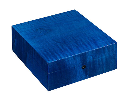 6只装蓝色虎斑钢琴烤漆手表盒
